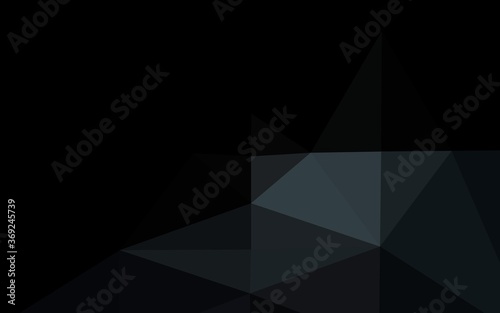 Dark BLUE vector triangle mosaic template. A completely new color illustration in a vague style. Template for a cell phone background.