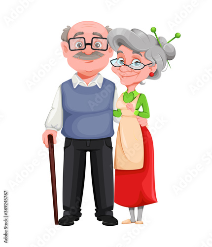 Grandparents day. Grandmother and grandfather