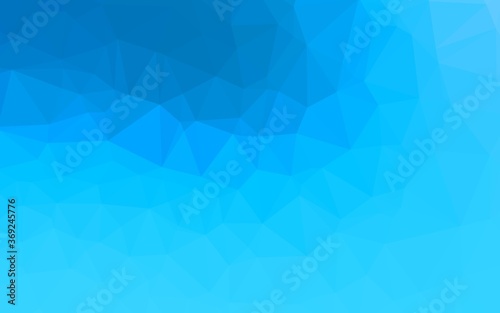 Light BLUE vector triangle mosaic template. Shining illustration, which consist of triangles. Template for your brand book.