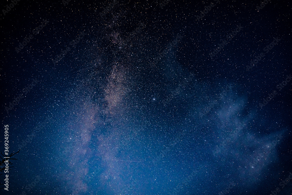 Overhead milky way with stars in clear summer night. Country side. Overhead milky way with stars in clear summer night. Country side.