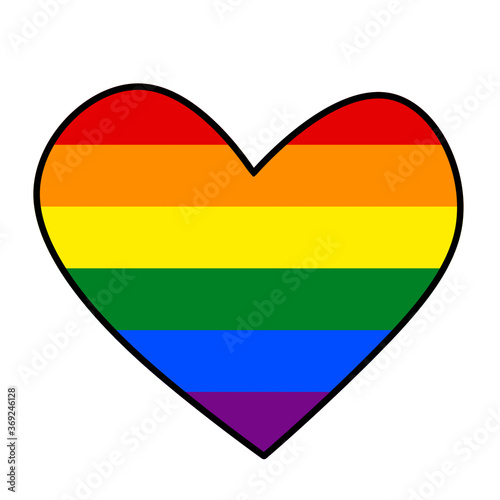 Free Download rainbow heart isolated on white background - GFXLoad