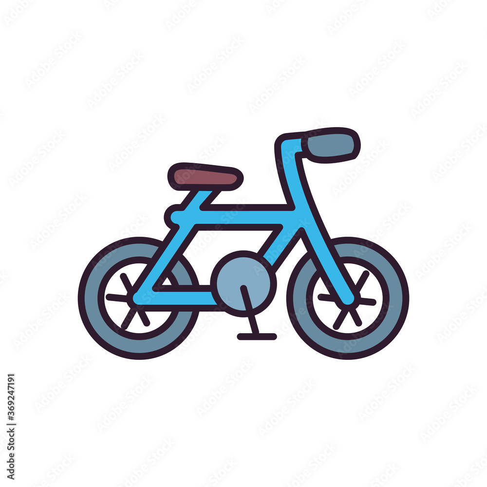 Isolated bike line and fill style icon vector design