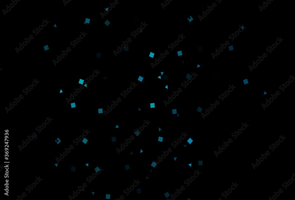 Dark BLUE vector texture in poly style with circles, cubes.