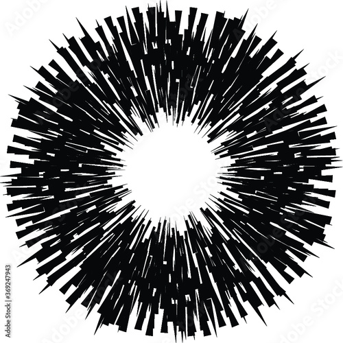 Burst lines vector sun logo