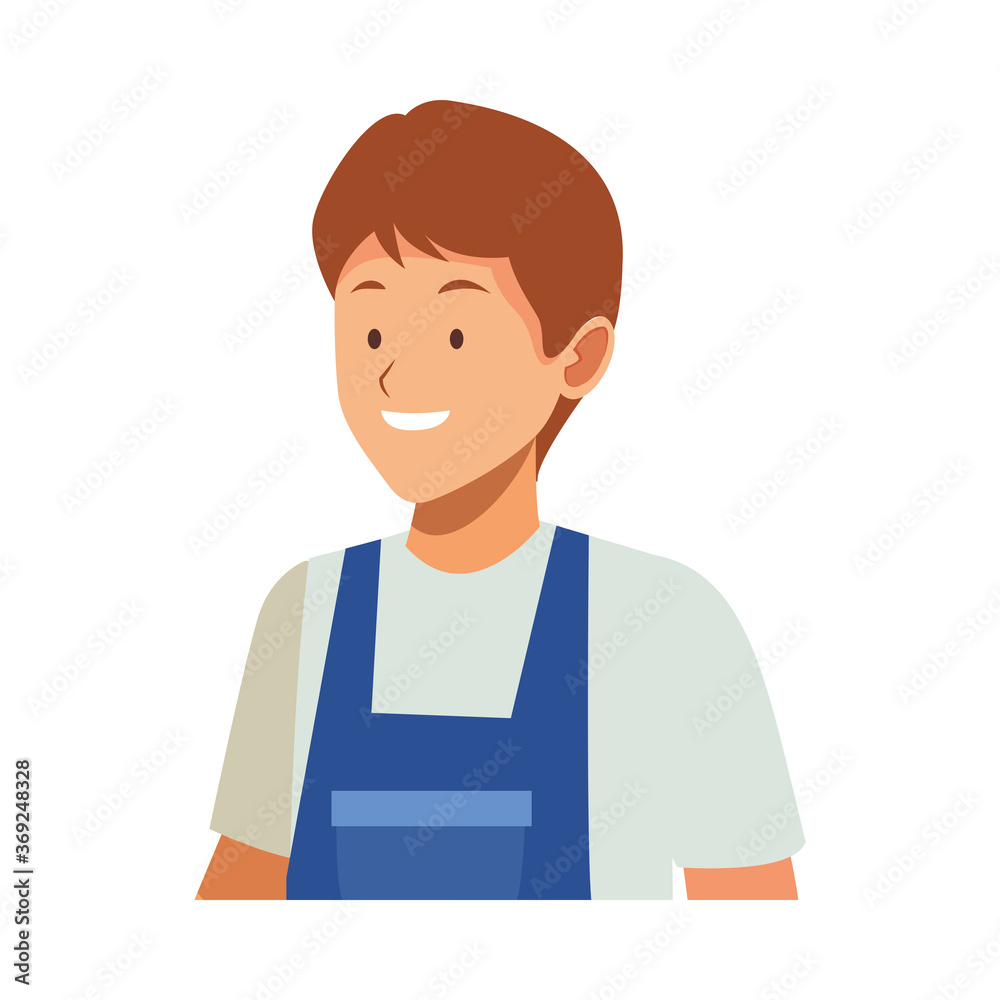 housekeeping male worker avatar character housekeeping male worker avatar character