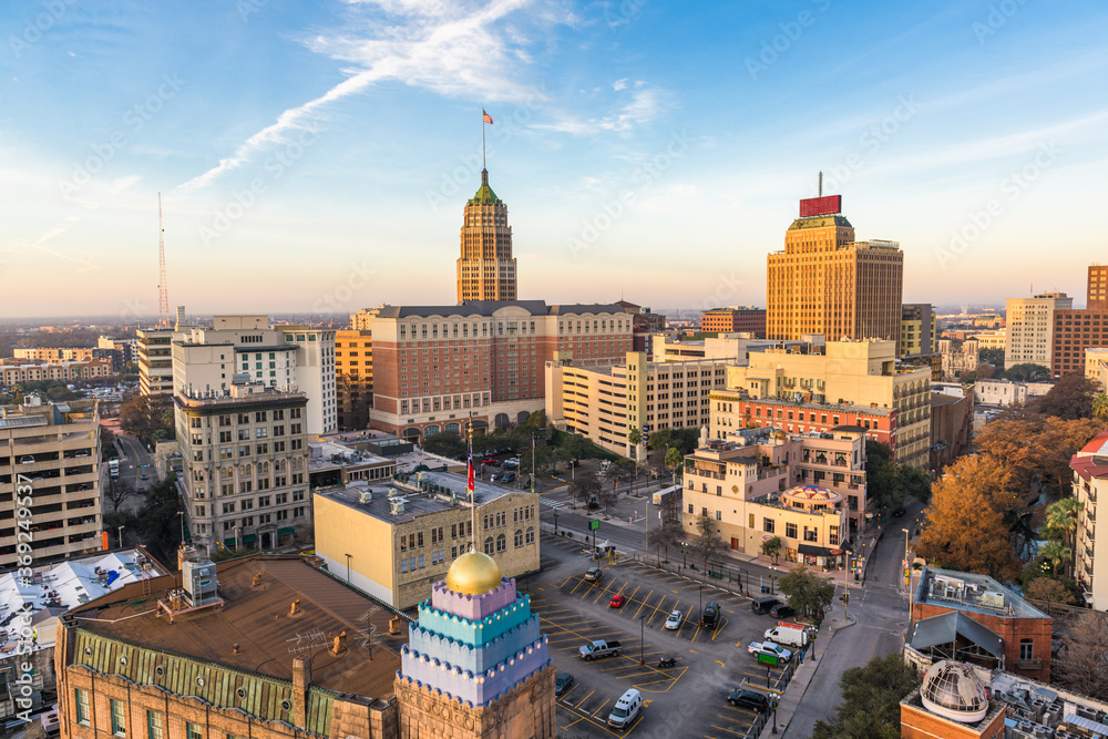 Obraz premium San Antonio, Texas, USA downtown city skyline