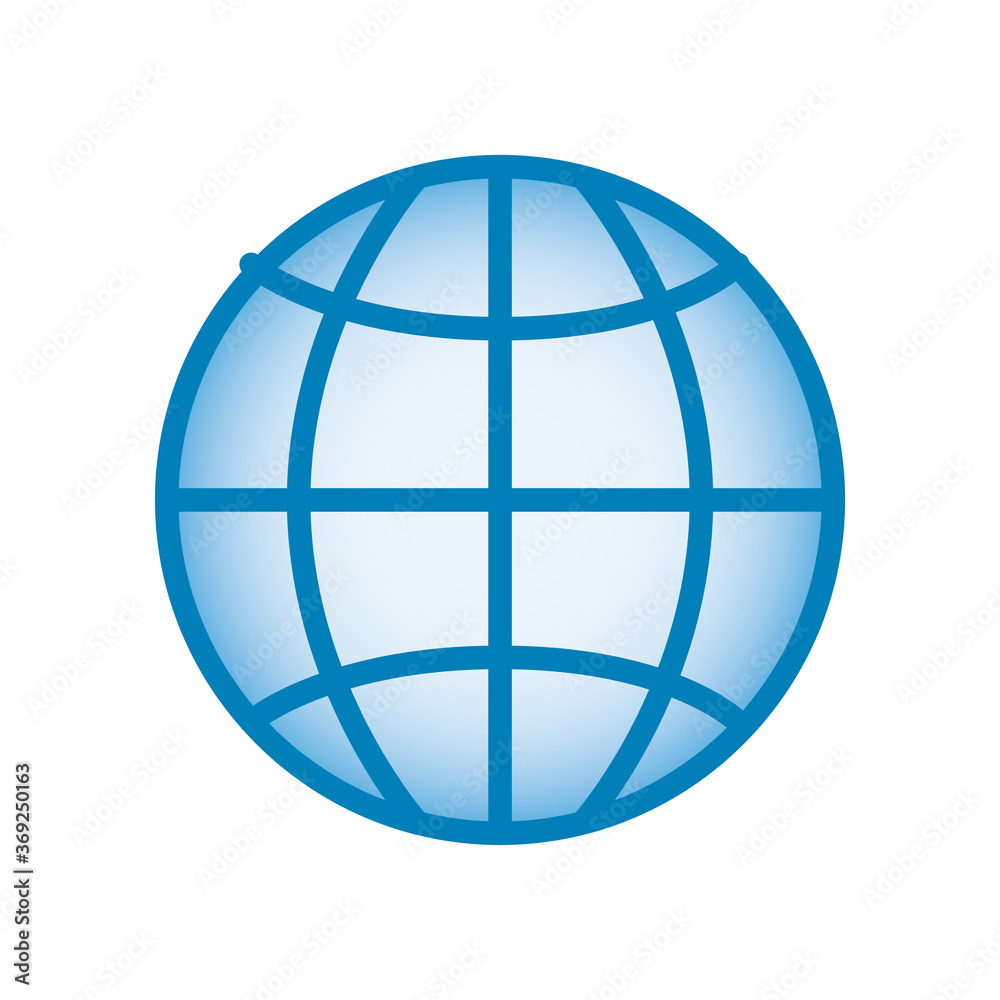 Global sphere line and gradient style icon vector design Global sphere line and gradient style icon vector design