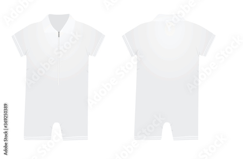 White baby suit. vector illustration