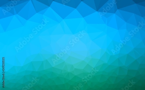 Light Blue, Green vector shining triangular pattern. Shining colored illustration in a Brand new style. Completely new template for your business design.