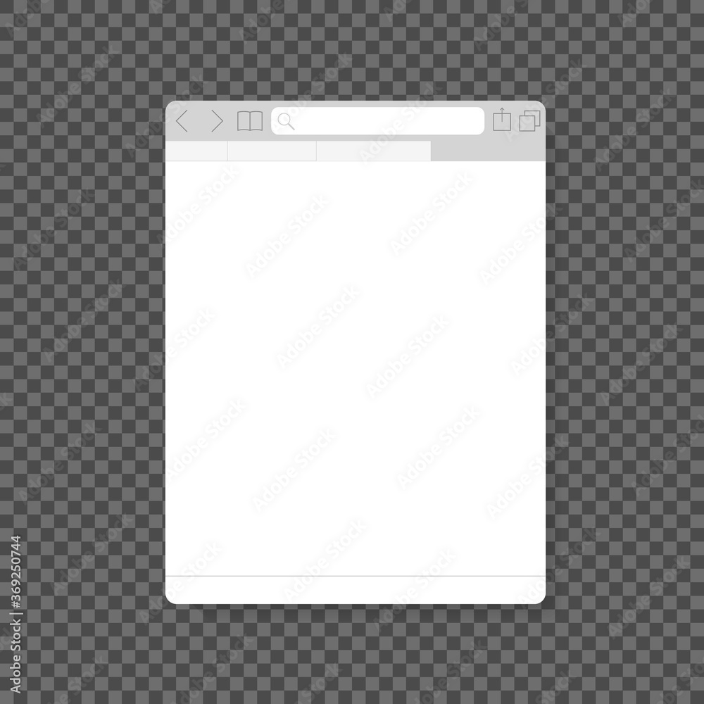 Browser Window White Empty Template Mockup. Vector Browser Window White Empty Template Mockup. Vector