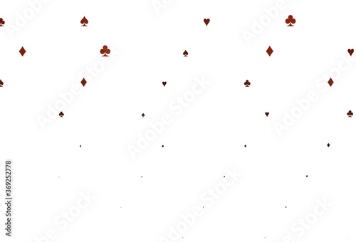 Light Red vector template with poker symbols.