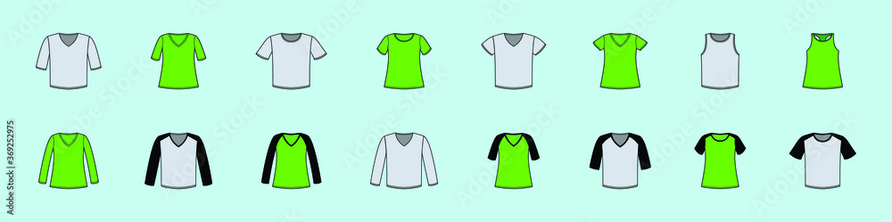 set of clothes for men and women. fashion style in various models. vector illustration set of clothes for men and women. fashion style in various models. vector illustration