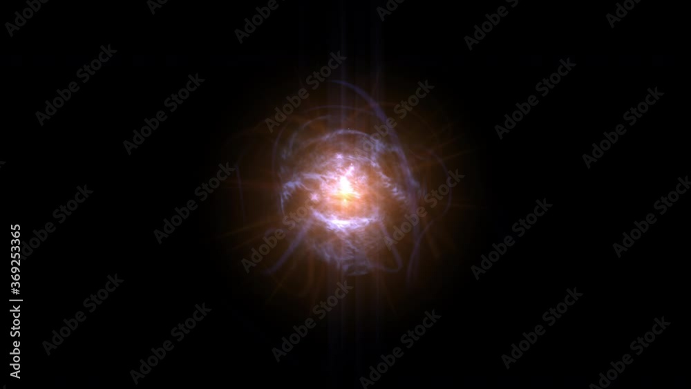 Abstract energy ball force field. 4K animation for film ads and movie.