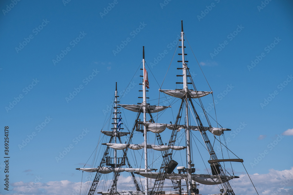 Close up old sailing ship on the summer day Close up old sailing ship on the summer day
