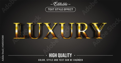 Editable text style effect - Luxury theme style.