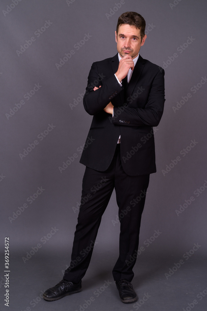 Portrait of handsome bearded businessman in suit Portrait of handsome bearded businessman in suit