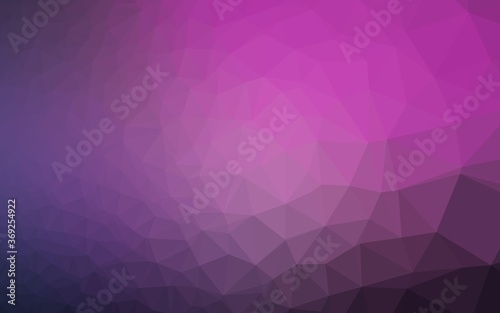 Dark Purple, Pink vector abstract polygonal cover. Geometric illustration in Origami style with gradient. Triangular pattern for your business design.