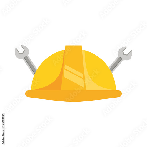 construction helmet tool with wrench tools