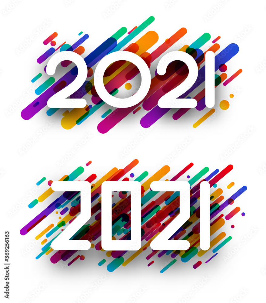 2021 sign on lines confetti background. 2021 sign on lines confetti background.