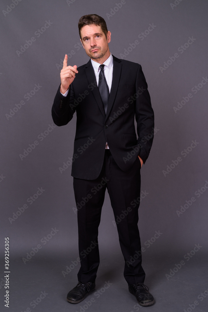 Portrait of handsome bearded businessman in suit Portrait of handsome bearded businessman in suit