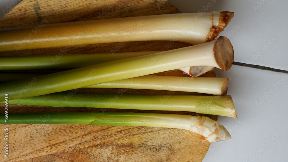 asparagus on a wooden board