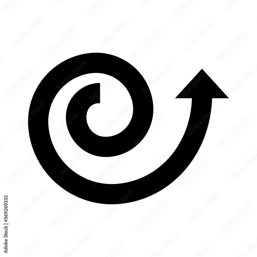 Coil Arrow icon. Corkscrew, rotate, spiral, watchkit icon Coil Arrow icon. Corkscrew, rotate, spiral, watchkit icon