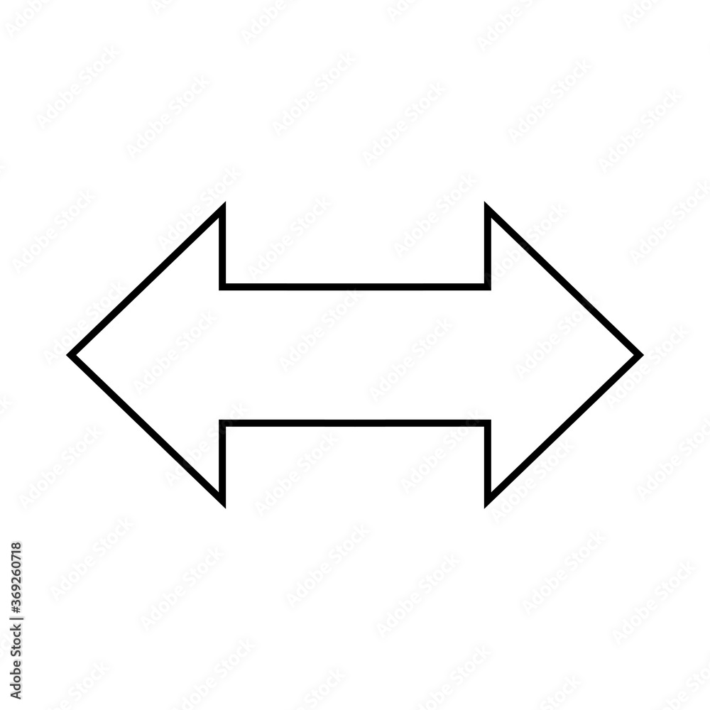 2 side arrow Icon Vector. Double Arrow Icon 2 side arrow Icon Vector. Double Arrow Icon
