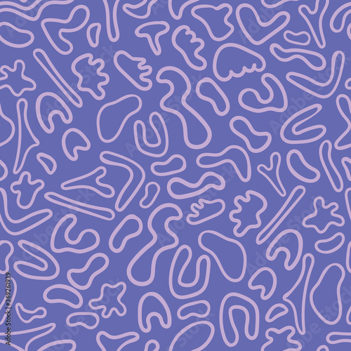 Organic abstract squiggle shapes. Seamless repeat pattern. Great for home decor  wrapping  fashion  scrapbooking  wallpaper  gift  kids  apparel.