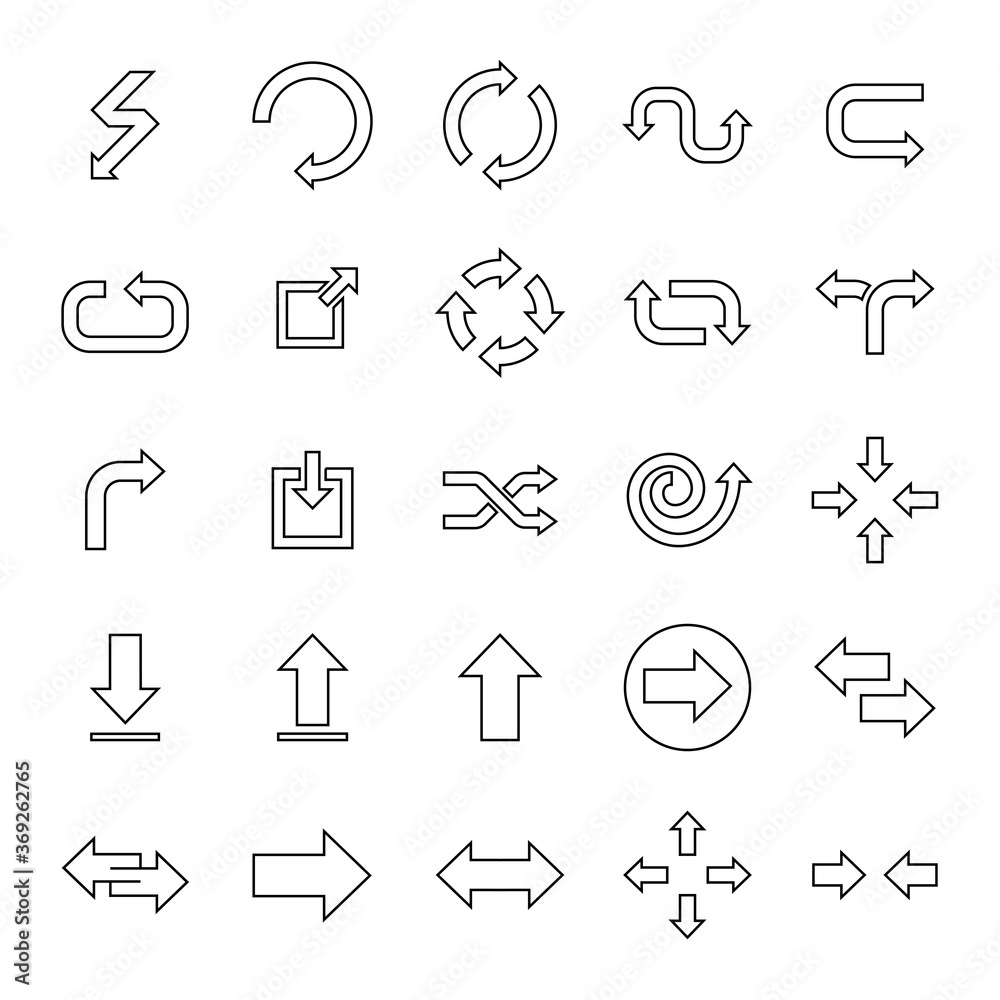 Arrow icons set. Universal Arrow icon to use in web and mobile UI Arrow icons set. Universal Arrow icon to use in web and mobile UI