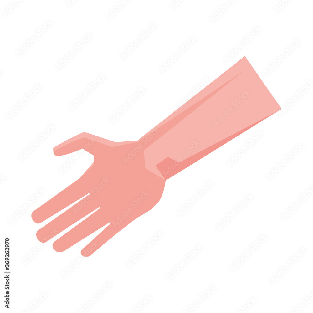 hand human greeting isolated icon