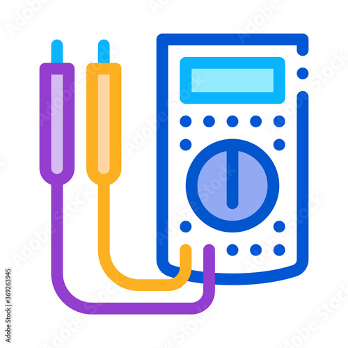ammeter tool icon vector. ammeter tool sign. color symbol illustration