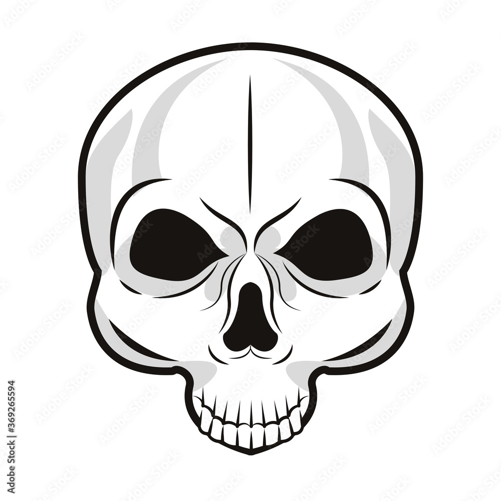 Fototapeta premium skull bone tattoo art icon