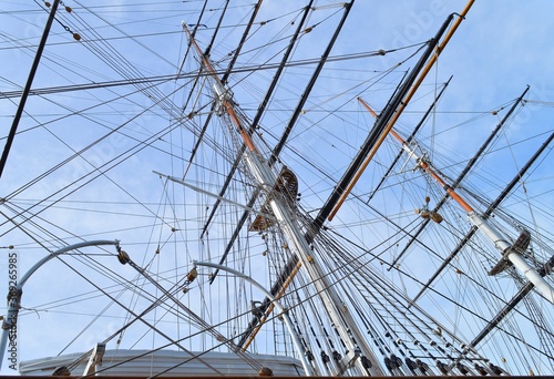 Mast of an on old sail ship