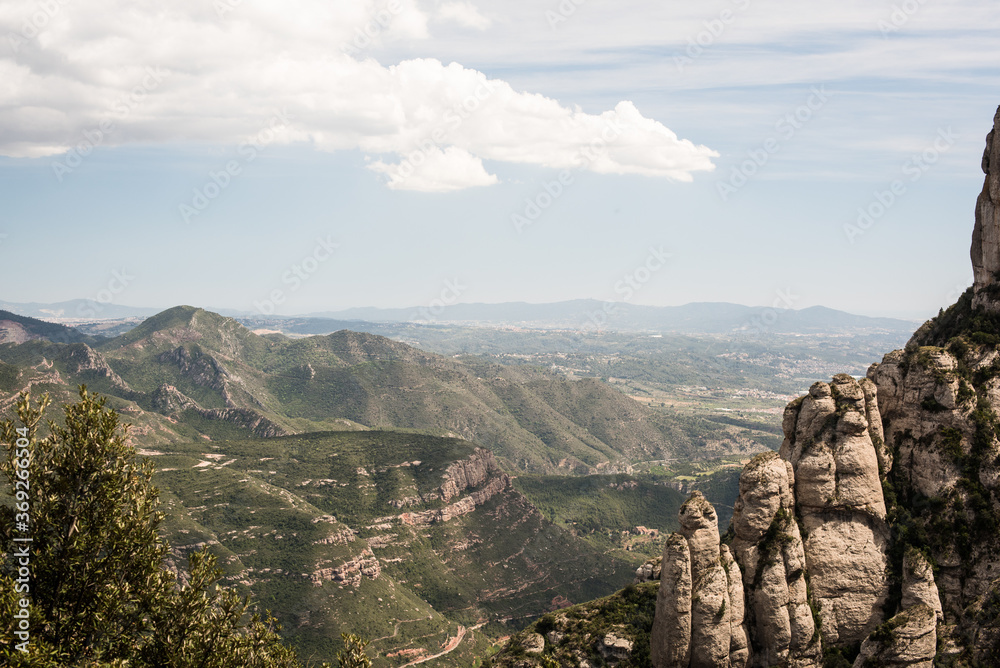 Obraz premium Mountain view from Montserrat, Catalunya