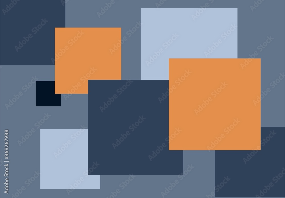 abstract gray and orange square background. geometric shapes vector illustration