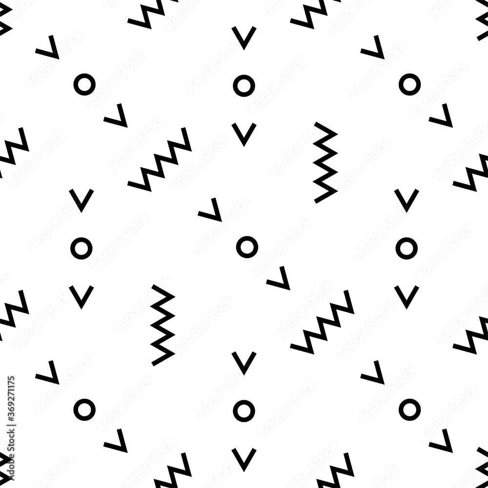 Geometric Shape Seamless Pattern Memphis Style Geometric Shape Seamless Pattern Memphis Style