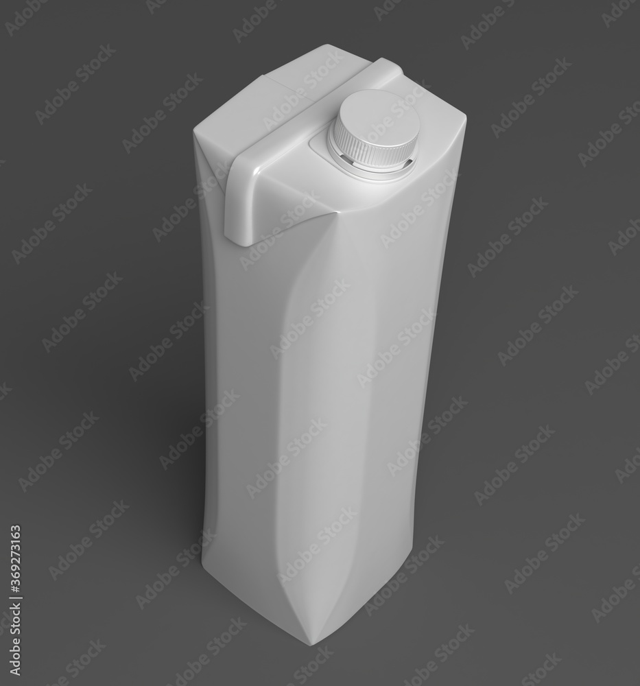 One litre carton packaging mockup for dairy products and fruit juice ...