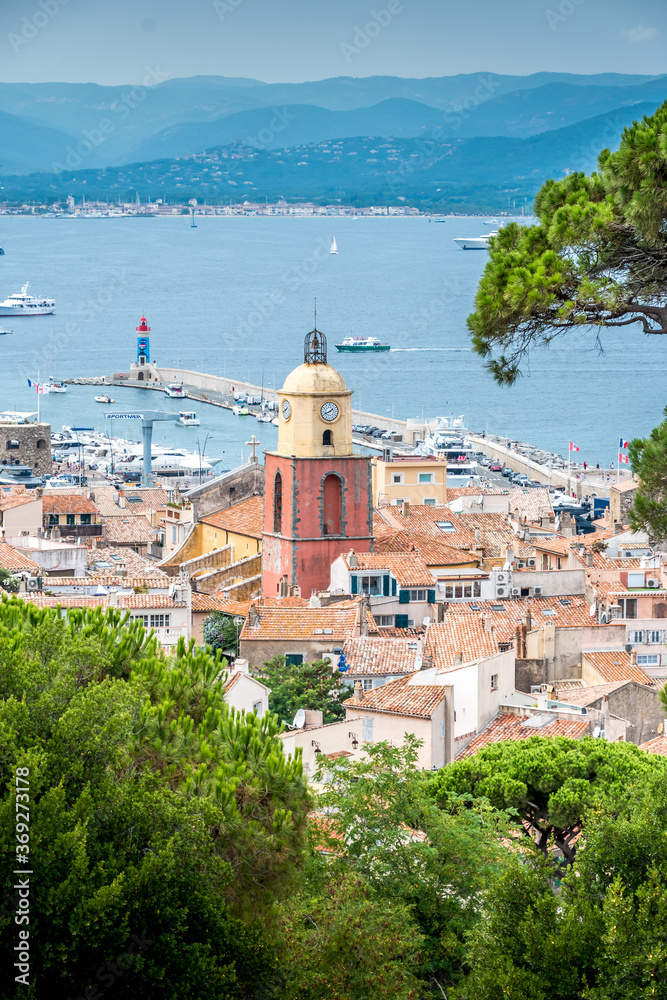 Saint-Tropez and its fishing port and its yachts