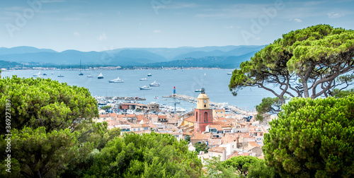 Saint-Tropez and its fishing port and its yachts