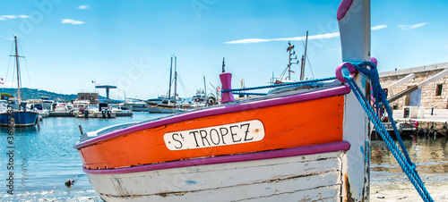 Saint-Tropez and its fishing port and its yachts