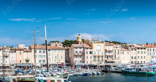 Saint-Tropez and its fishing port and its yachts