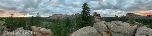 Sunset and reflection at Vedauwoo National Park