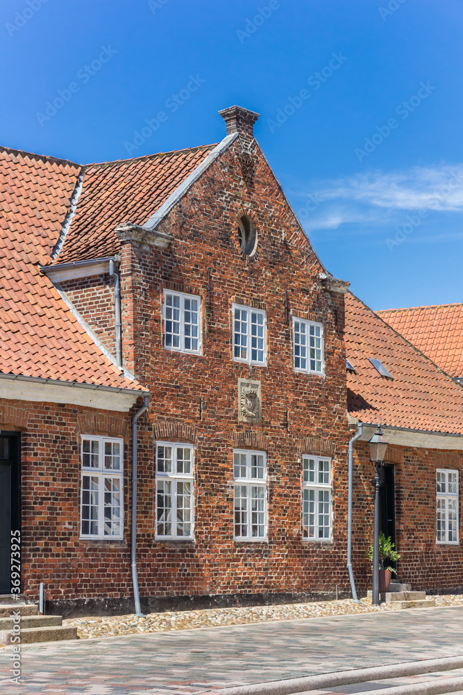 Historic house at the Torvet market square in Ribe, Denmark