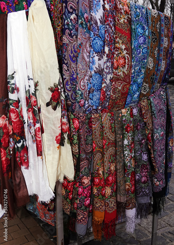 Sale of national clothes of Ukraine