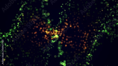 DNA molecule abstract science background animation with seamless loop