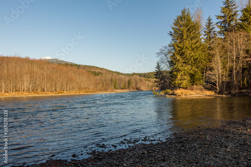 The Kalum River and Deep Creek confluence on an early spring morning