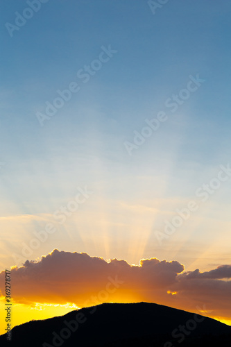 sunrise over the mountain