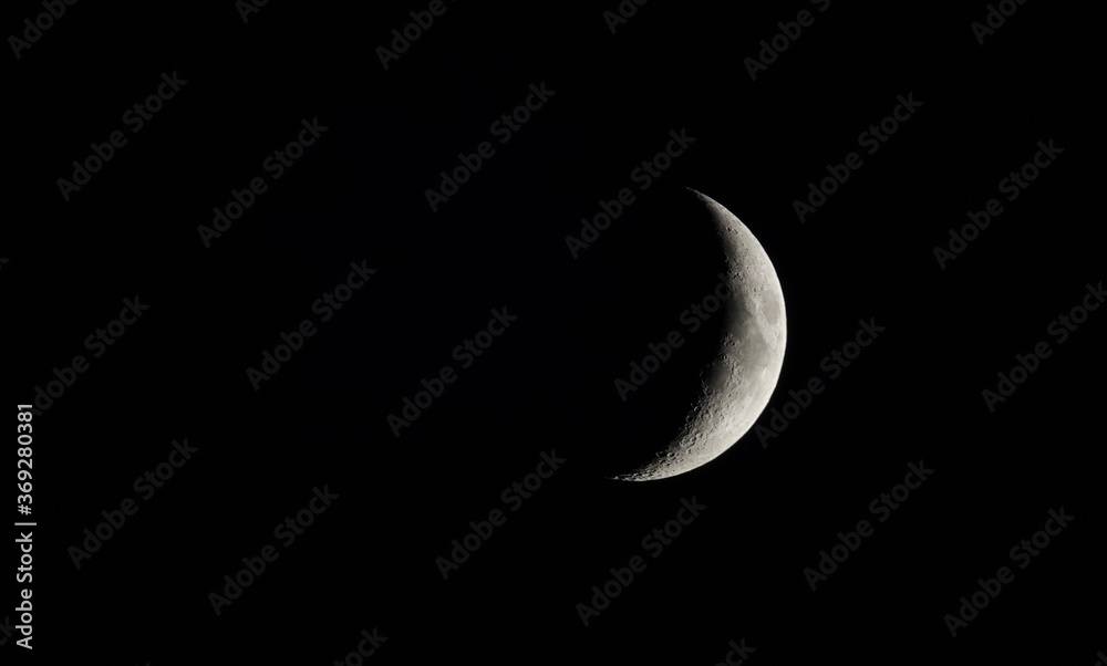Crescent moon in the starry sky Crescent moon in the starry sky