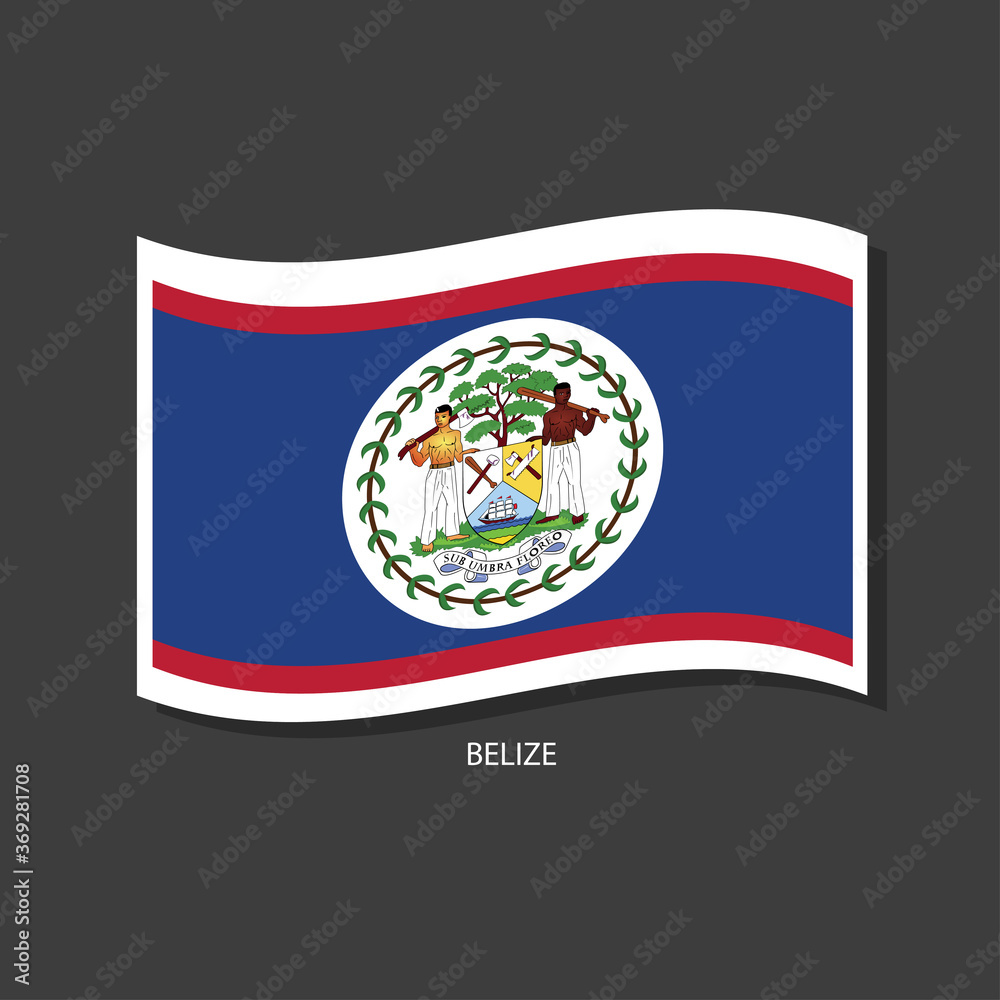Belize flag Vector waving with flags. Belize flag Vector waving with flags.