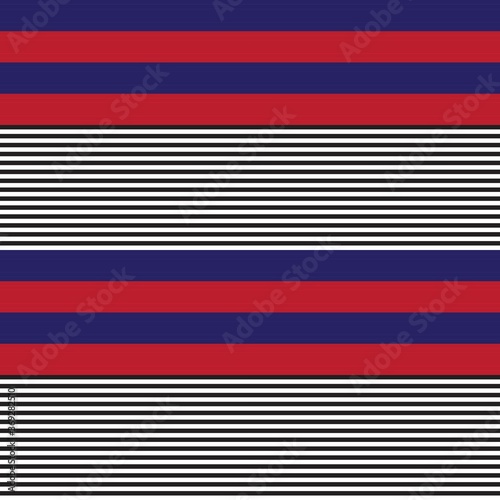 Red Stripe seamless pattern background in horizontal style